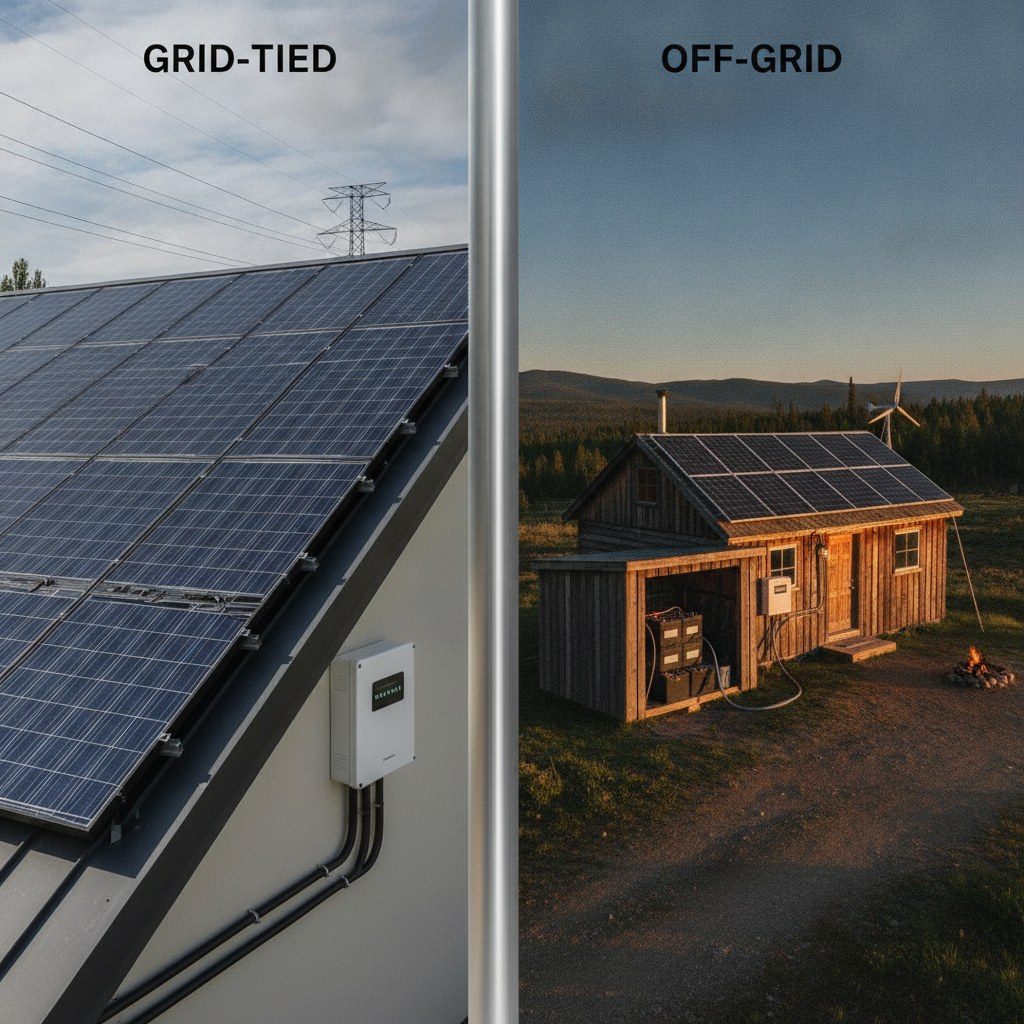 Conectat la rețea sau independent? Diferențele esențiale între configurările energetice solare
